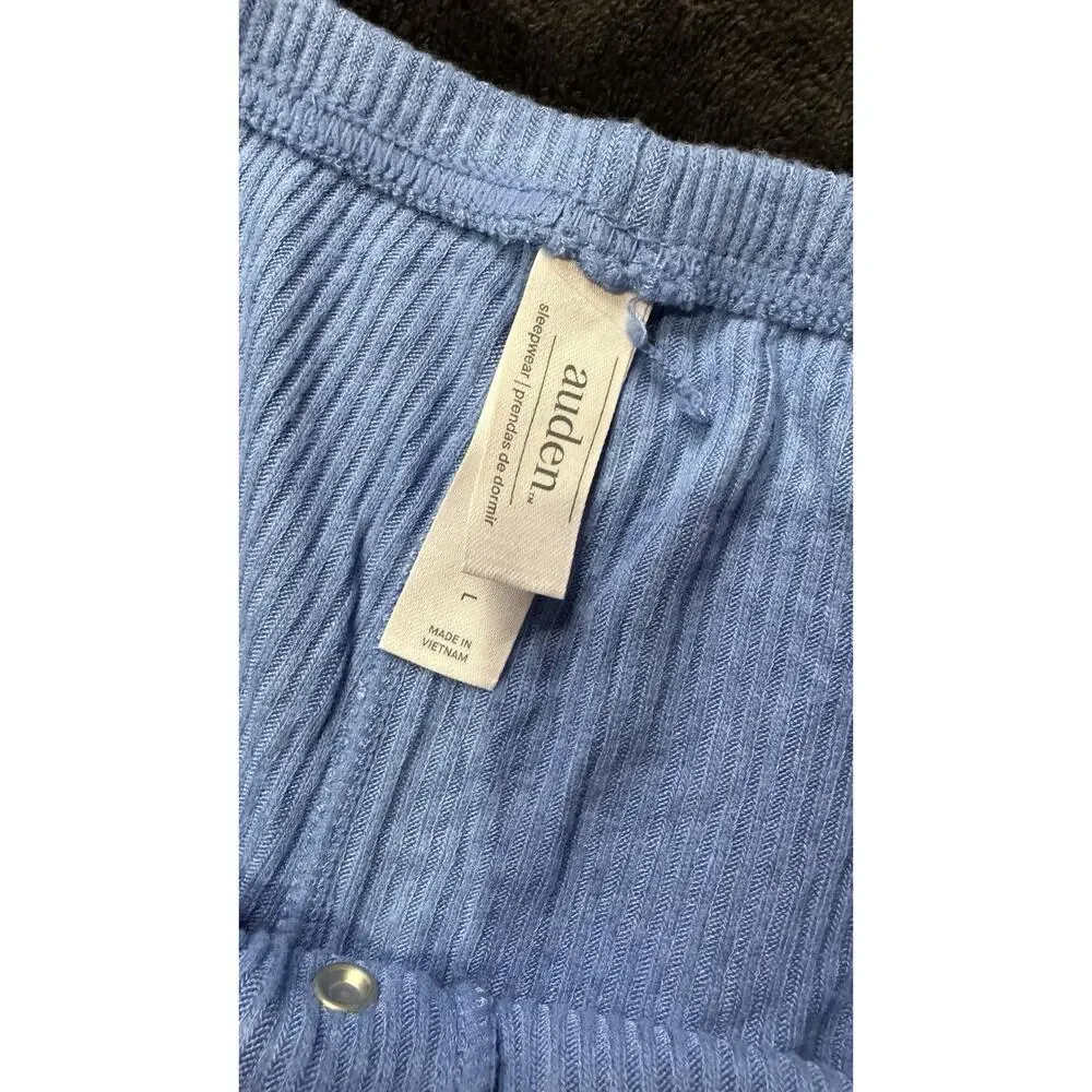 Auden Sleepwear Cozy Ribbed Shorts Blue ,Women’s Size Large New - Picture 3 of 8